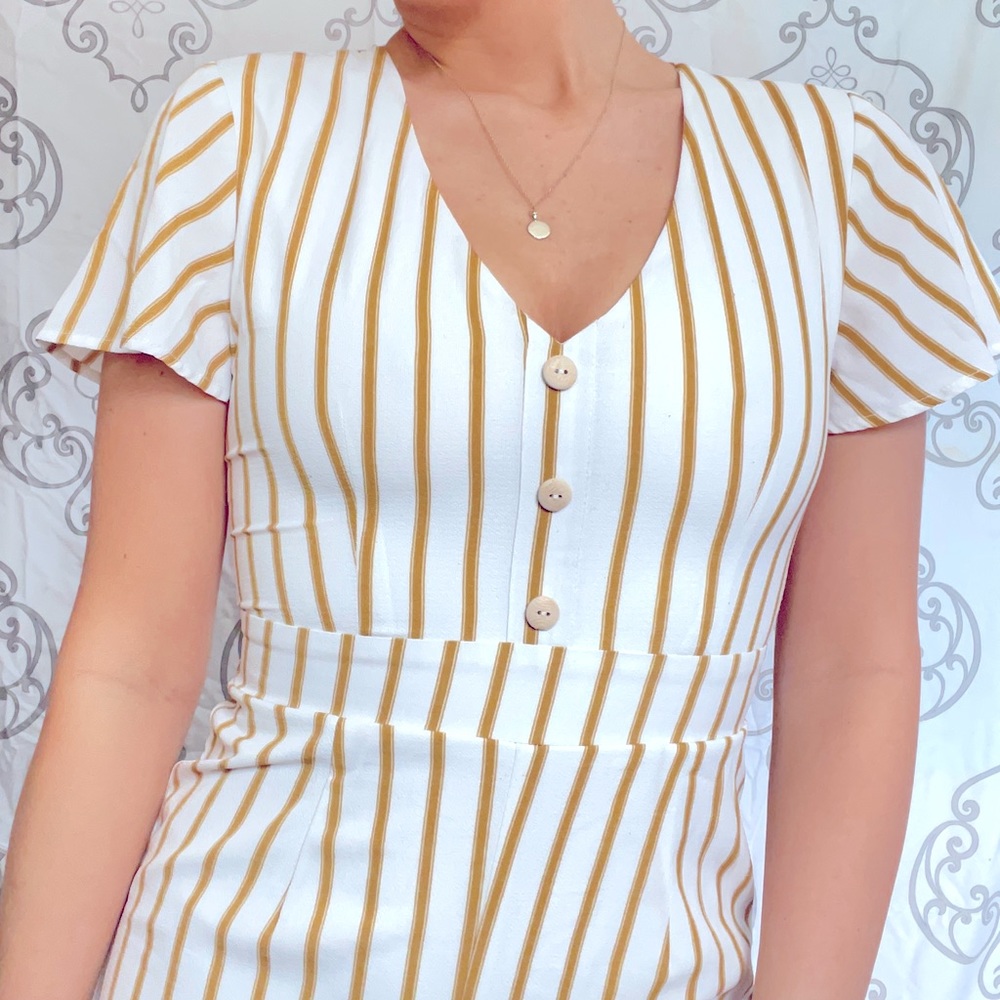 Vintage Inspired Stripped Romper
